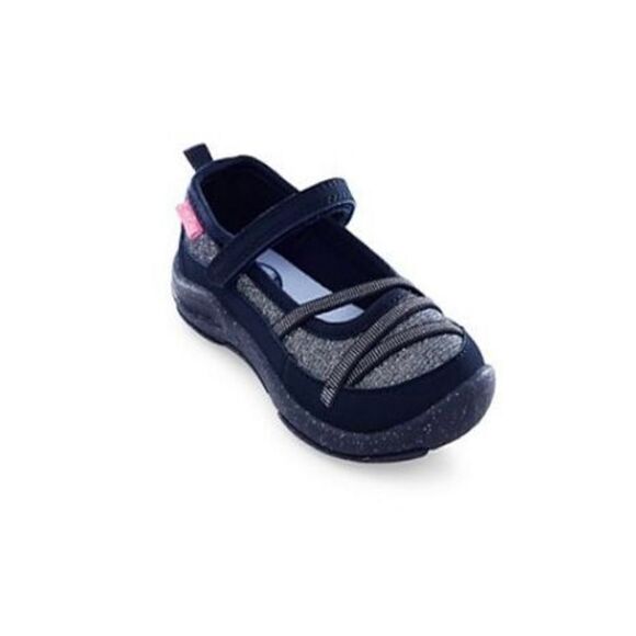 OSHKOSH B’GOSH Girl’s 4T Fawn Ever Play Mary Jane Navy Shoes - Picture 6 of 7
